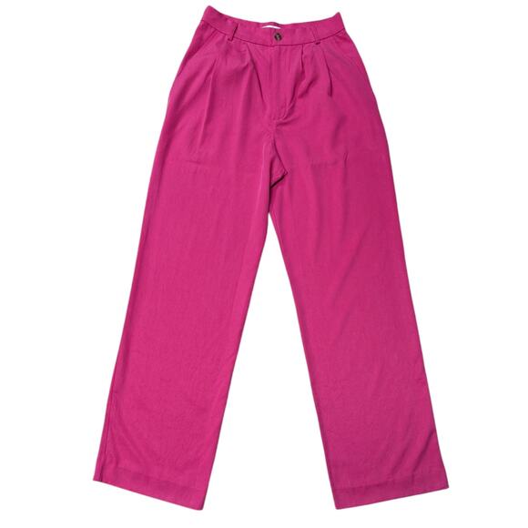 Reformation Mason Pant Trouser Pink Wide Leg 4 - Picture 2 of 5